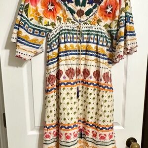 Farm Rio beaded Bohemian Dress